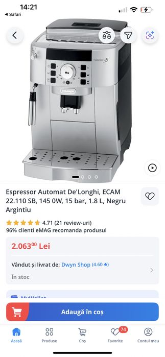 Vand Expresor Delonghi