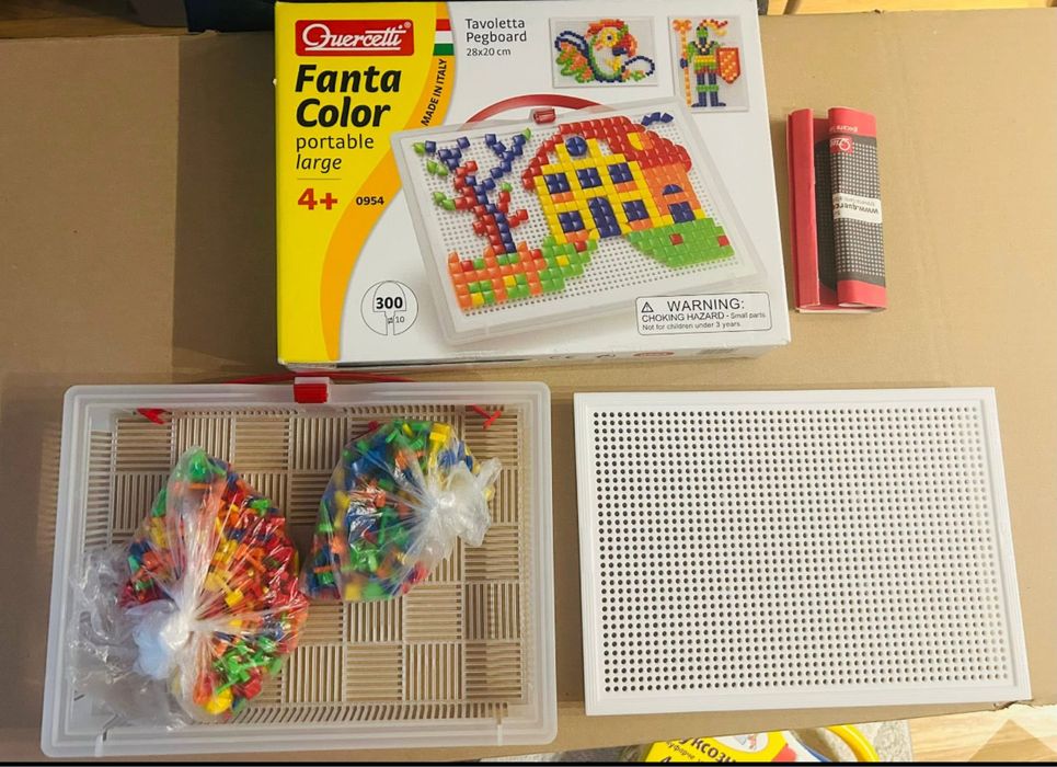 Детски игри-комплект за гладене, мозайка и куфарче