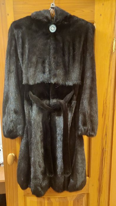 Норка шуба чёрный бриллиант