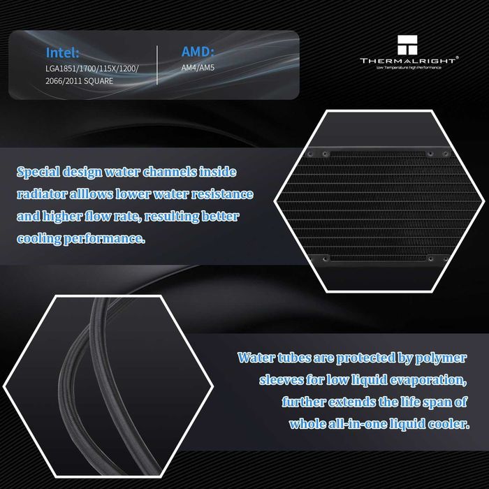 Cooler CPU AIO Thermalright Frozen Infinity 360 ARGB,PWM,Intel AMD
