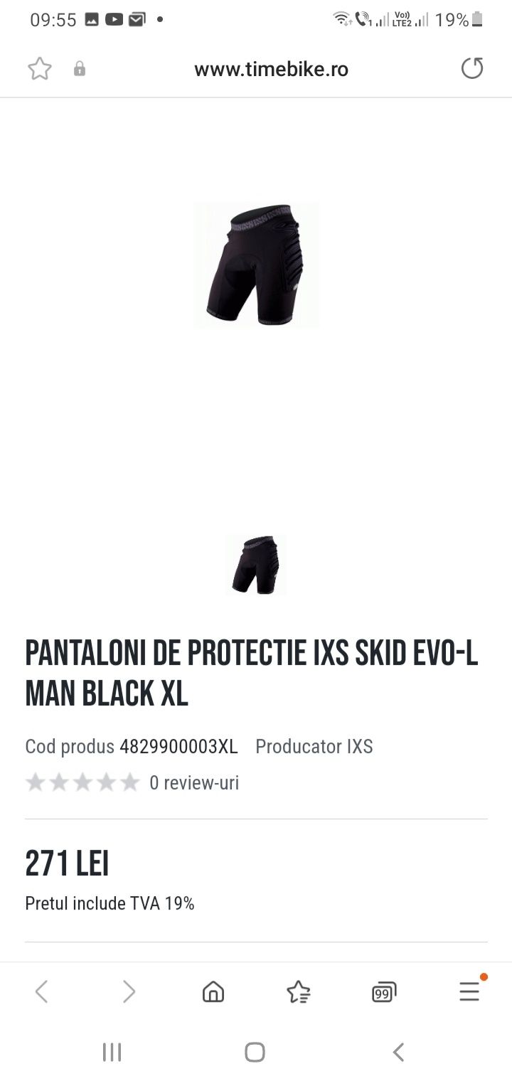 Pantaloni protectie pentru biciclisti,model skid pants evo-L   man