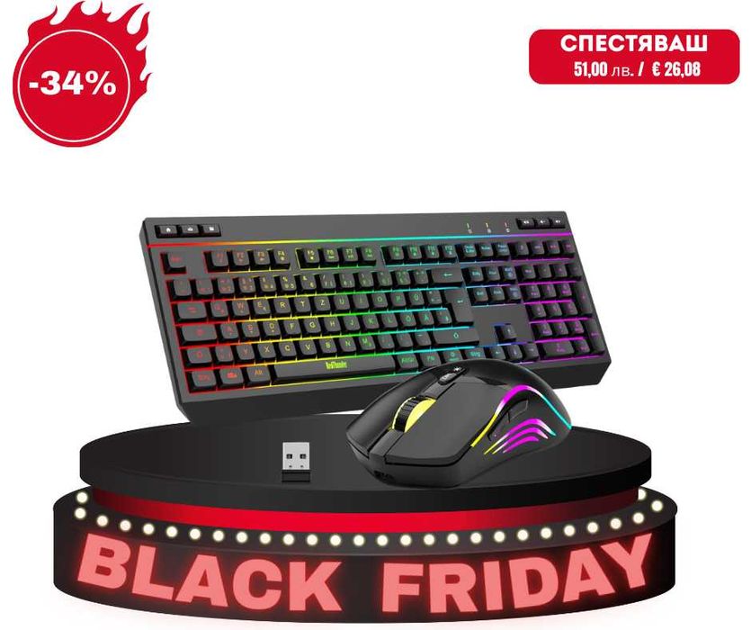 Геймърска клавиатура и мишка RedThunder K20 German QWERTZ,Гаранция