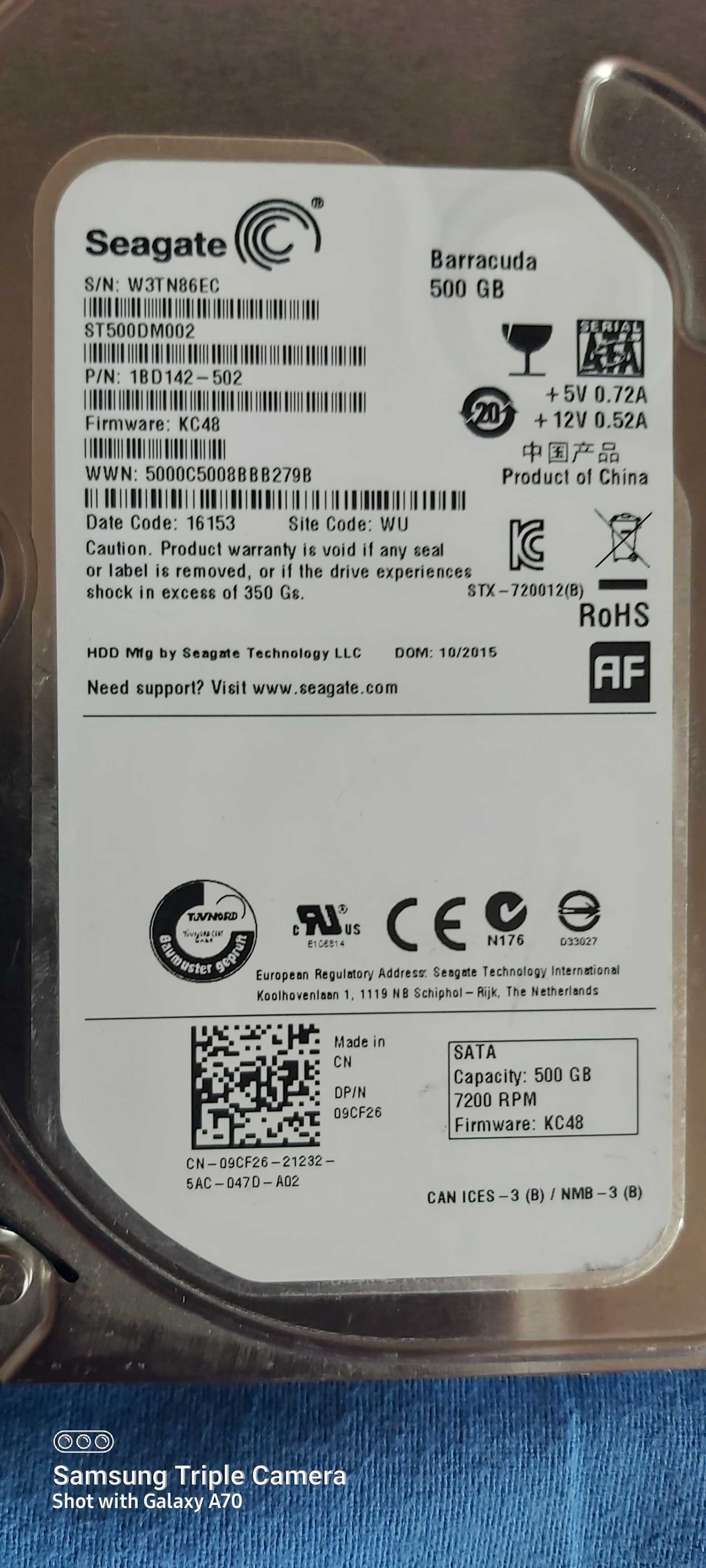 Hard Disk Seagate Barracuda 500 GB