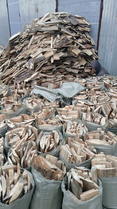 дрова мешками 1200 доставка от 10 мешков бесплатно