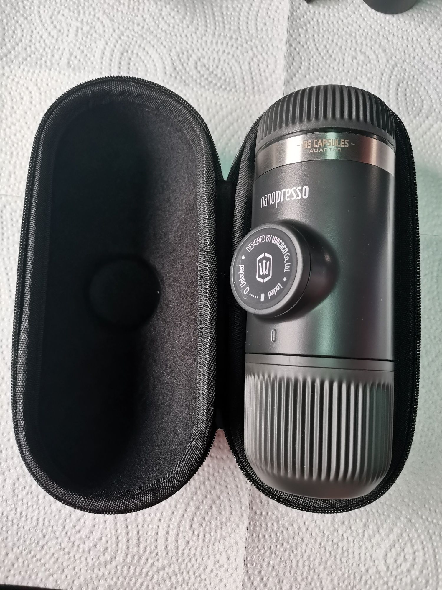 Aparat de cafea portabil Wacaco Nanopresso cu adaptor de capsule NS