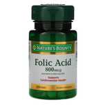 Фолиевая кислота, 800 мкг, 250 табл из Америки FOLIC