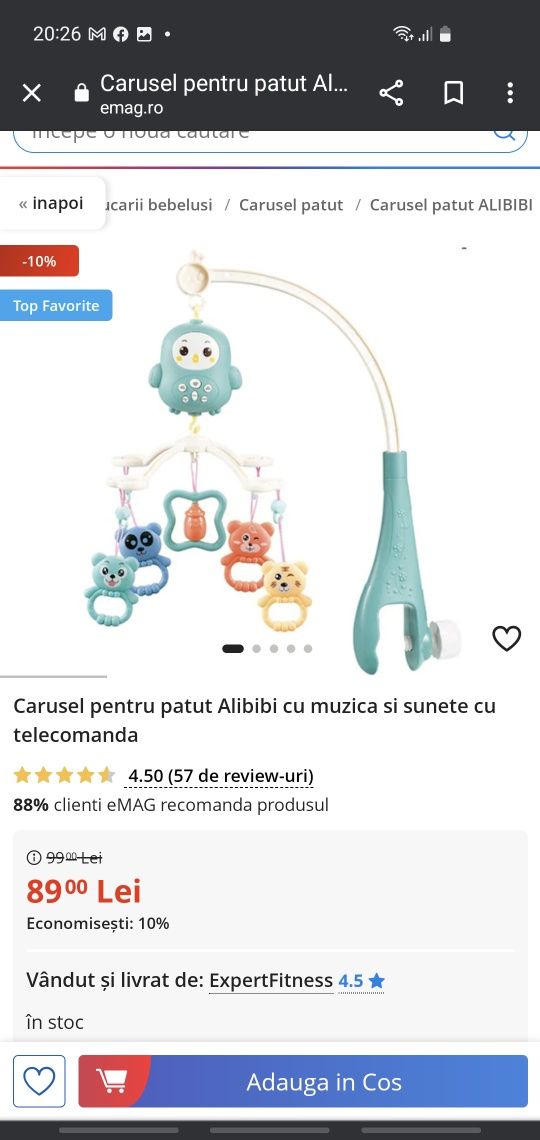 Carusel pentru patut