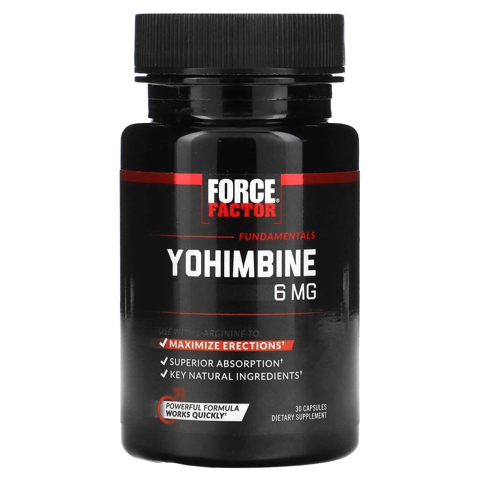Force Factor Йохимбин, 6 mg, 30 капсули