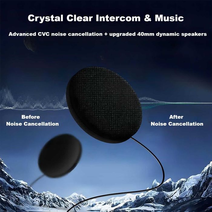 Fodsports FX6 Bluetooth интерком за мотоциклет до 6 човека 1000 м