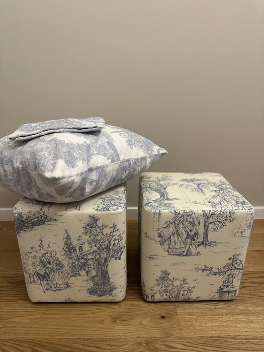 Set doua taburete si fete de perna stil Dior