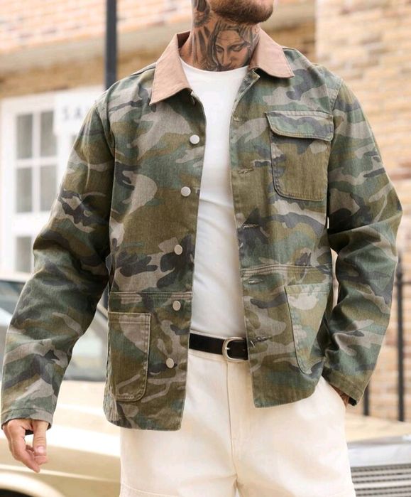 Нови мъжки военни камуфлажни дънкови деним памук якета Хл