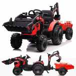 Акумулаторен Трактор Digger 24v батерия Висока версия с ремарке