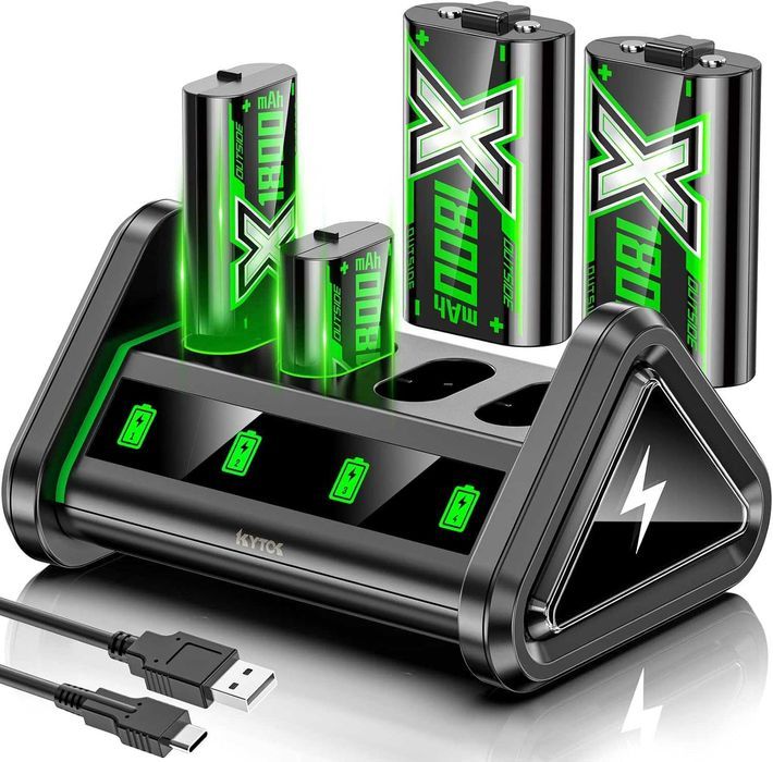 Incarcator baterii Xbox One/Series X|S, cu 2 baterii 1800 mAh