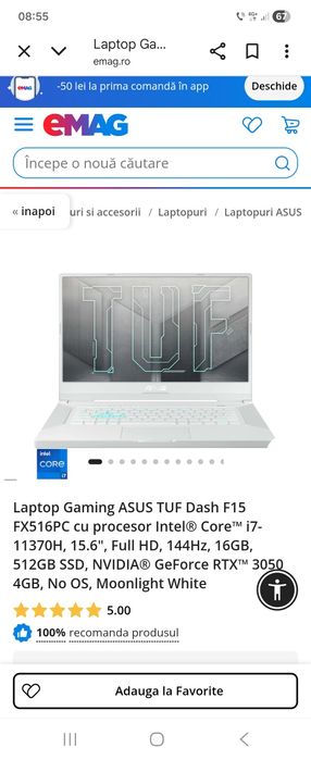 Laptop Asus Tuf F15 sau schimb cu ps5 sau pc gaming
