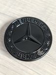 Emblema-Sigla-Logo-Capota-Mercedes-57mm-Full-Black-Negru-Lucios