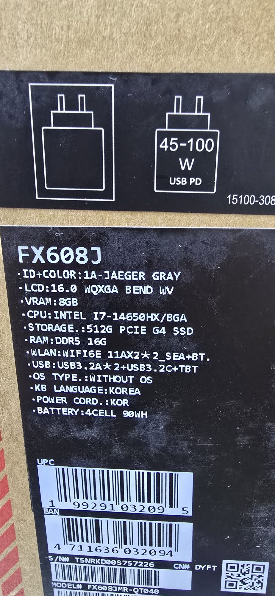 Asus Tuf F16 fx608f