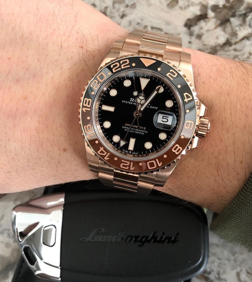 Rolex Gmt - master ll 40,mm root beer rose