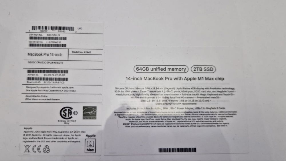 Продам новый MacBook Pro 14