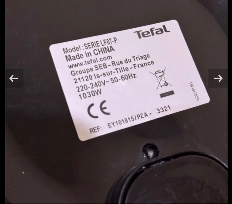 Air fryer tefal 1030 W