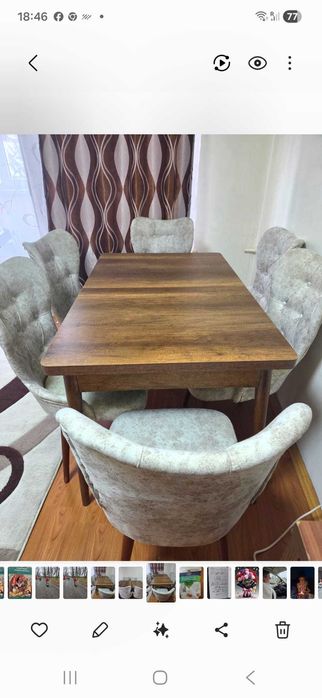 Masa extensibila+ 6 scaune