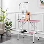 Masa tuns caini pisici reglabila cu cos 80 cm |YT 591610 Pink