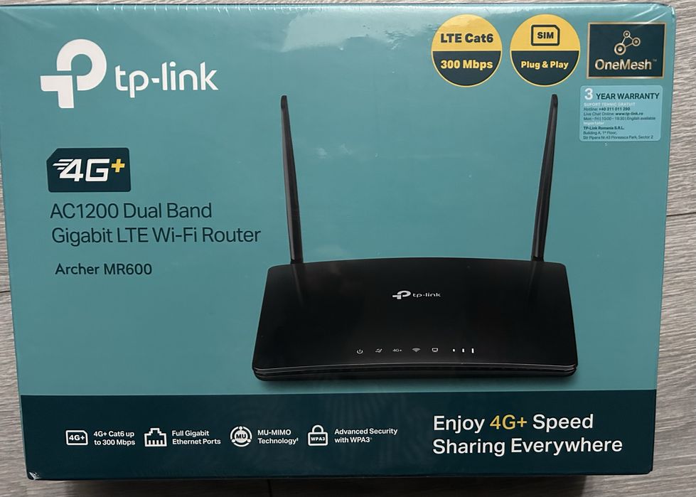 Router TP-Link Archer MR600 4G CAT6 AC1200, Dual band, MU-MIMO