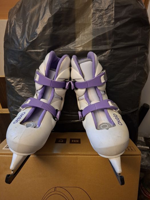 Patine gheață Play 3 Alb Fete