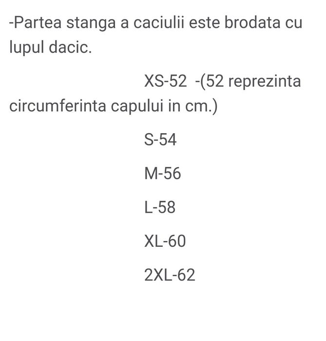 Căciulă  de Dac cu steagul Dacilor brodat