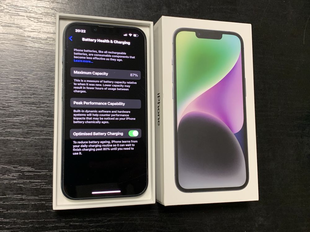 iPhone 14 Midnght 128GB Пълен комплект с документи