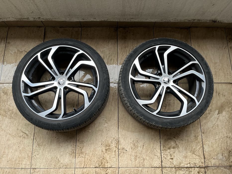 Roti jante 5x112 18 anvelope 225 40 R18 - Skoda VW Seat Audi