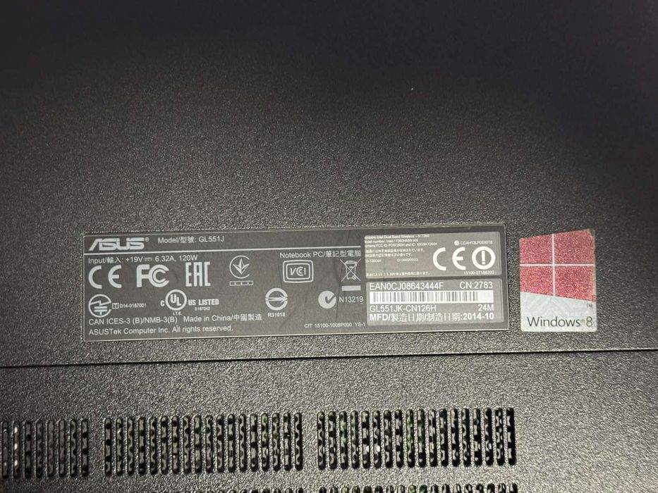 Геймърски Лаптоп Asus ROG i7/Nvidia 4GB/12RAM/SSD/1TB/15.6 FULL HD.