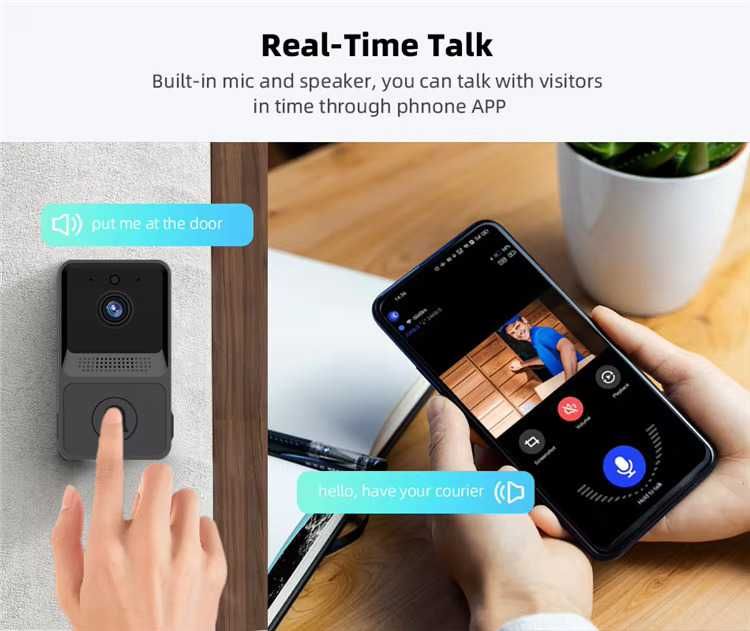 Sonerie Video Wireless,HYF-Z60, Camera Video, Vedere nocturna IR