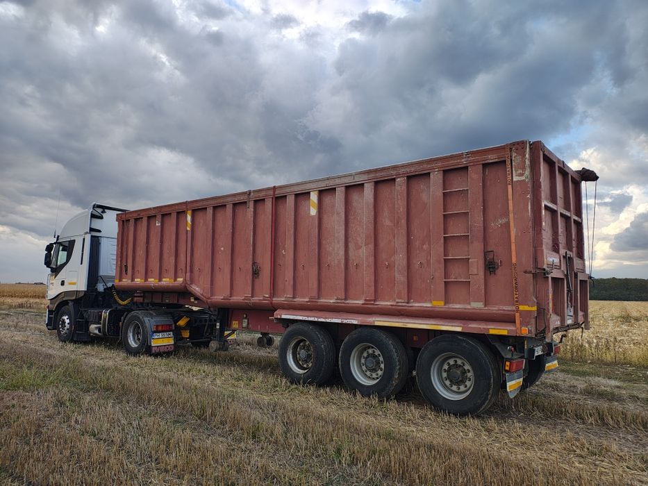 Bena cereale schimb cu semiremorca prelata