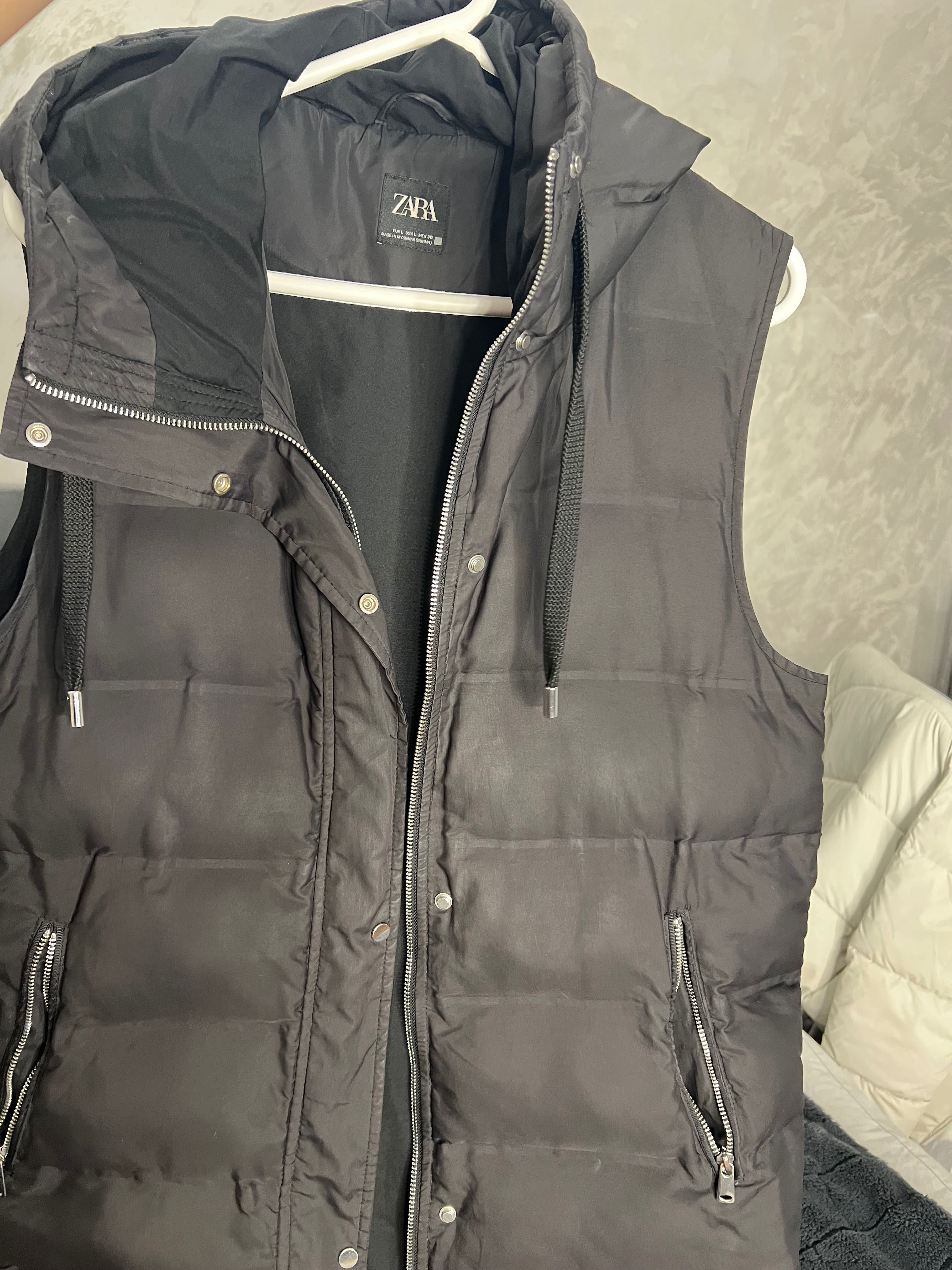 Дамска зимна черна дълга грейка от Zara