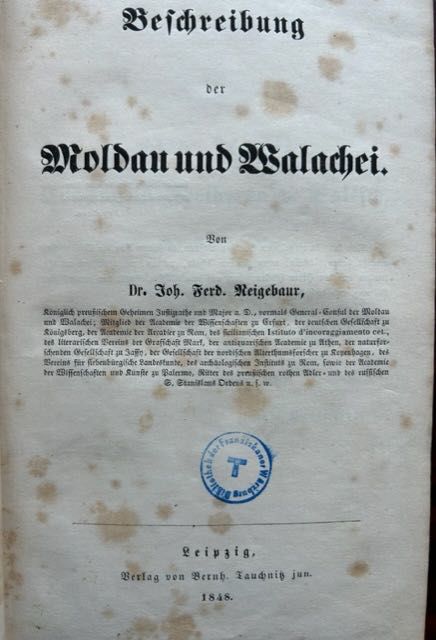 Descrierea Moldovei ai Tarii Romanesti, 1848, princeps