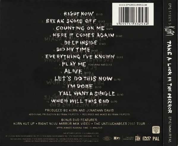 CD+DVD Korn - Take a Look in The Mirror (2003) Special Edition