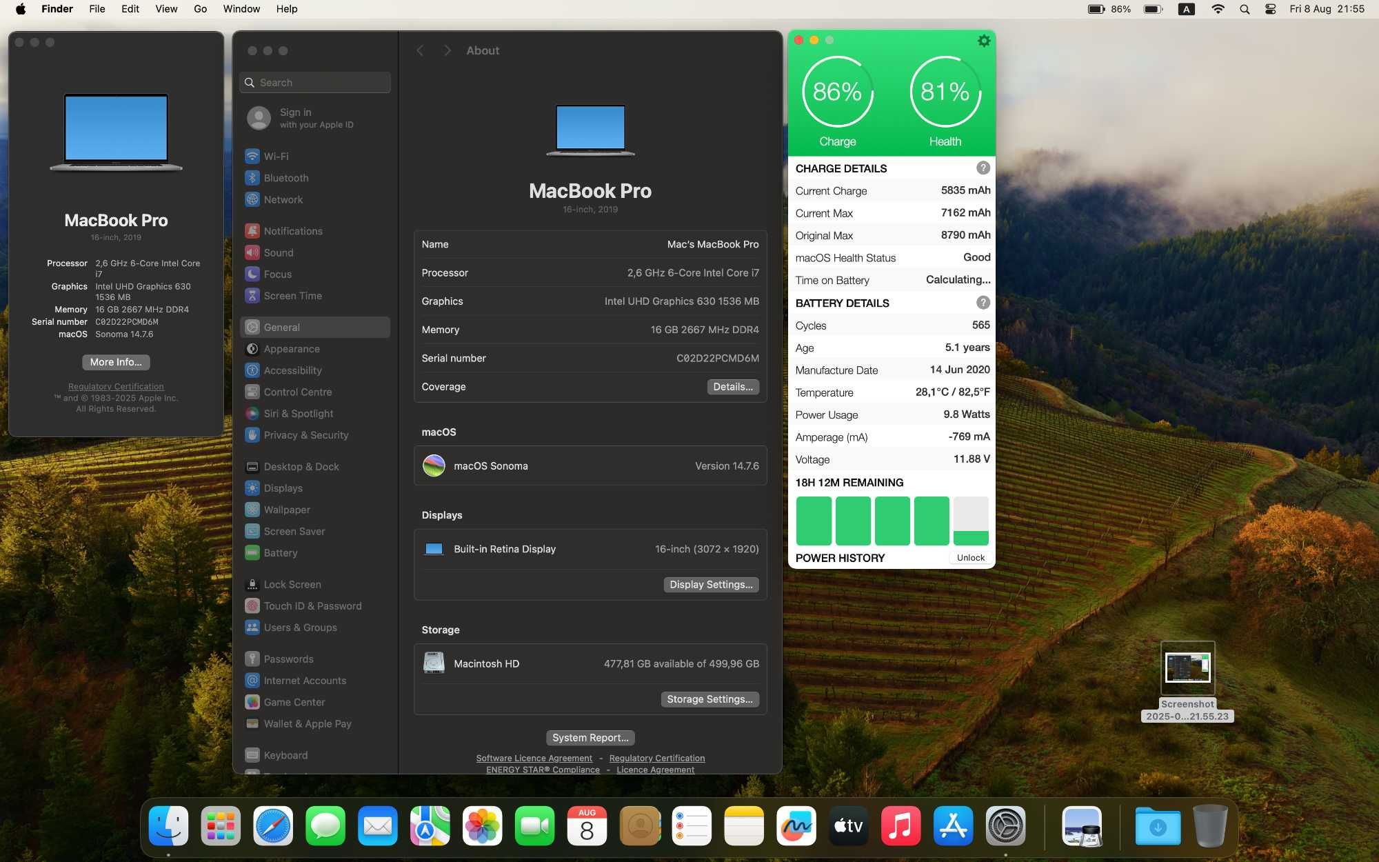 Mac Book Pro (16-inch, 2019) - Touch bar - А2141