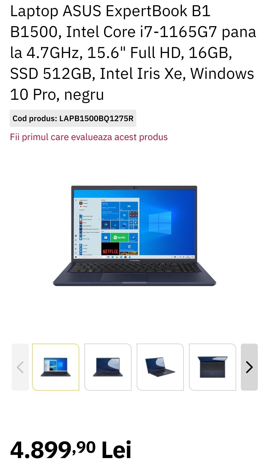 Laptop Asus B1500C