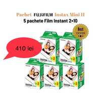 Oferta pachet! Film Fujifilm instax mini dublu 5 cutii