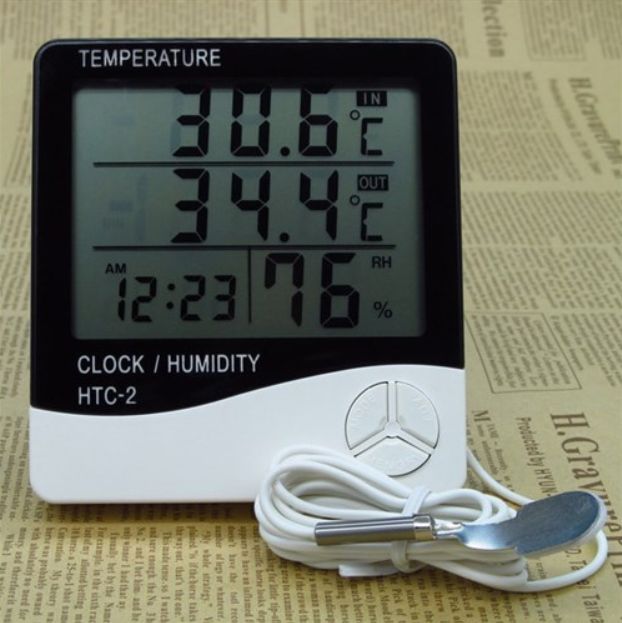HTC-2 (термометр внутр/наружн гигрометр часы будильник календарь)