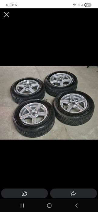 15ки джанти Dezent VW/Seat/Audi/Skoda със зимни гуми 2022г. ДОТ zimni