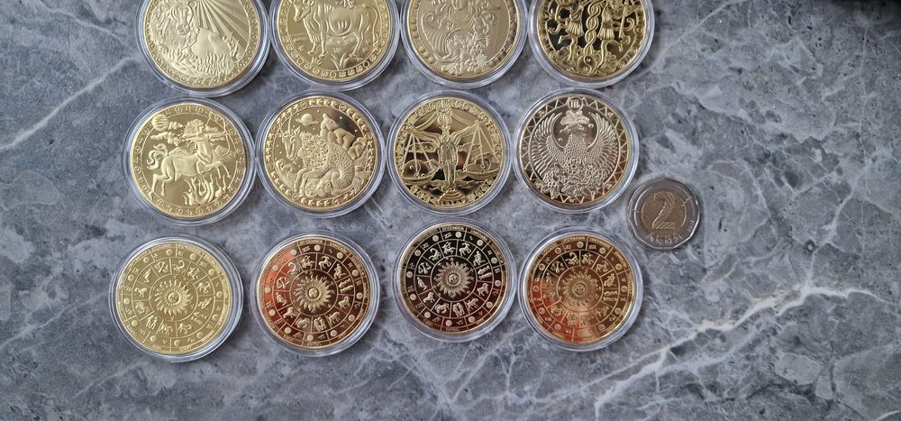 Колекция монети талисмани Зодиак Астрология