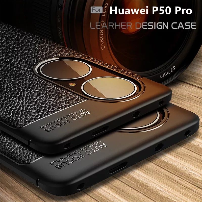 Huawei P60 Pro / P50 Pro / Лукс кейс гръб кожена шарка