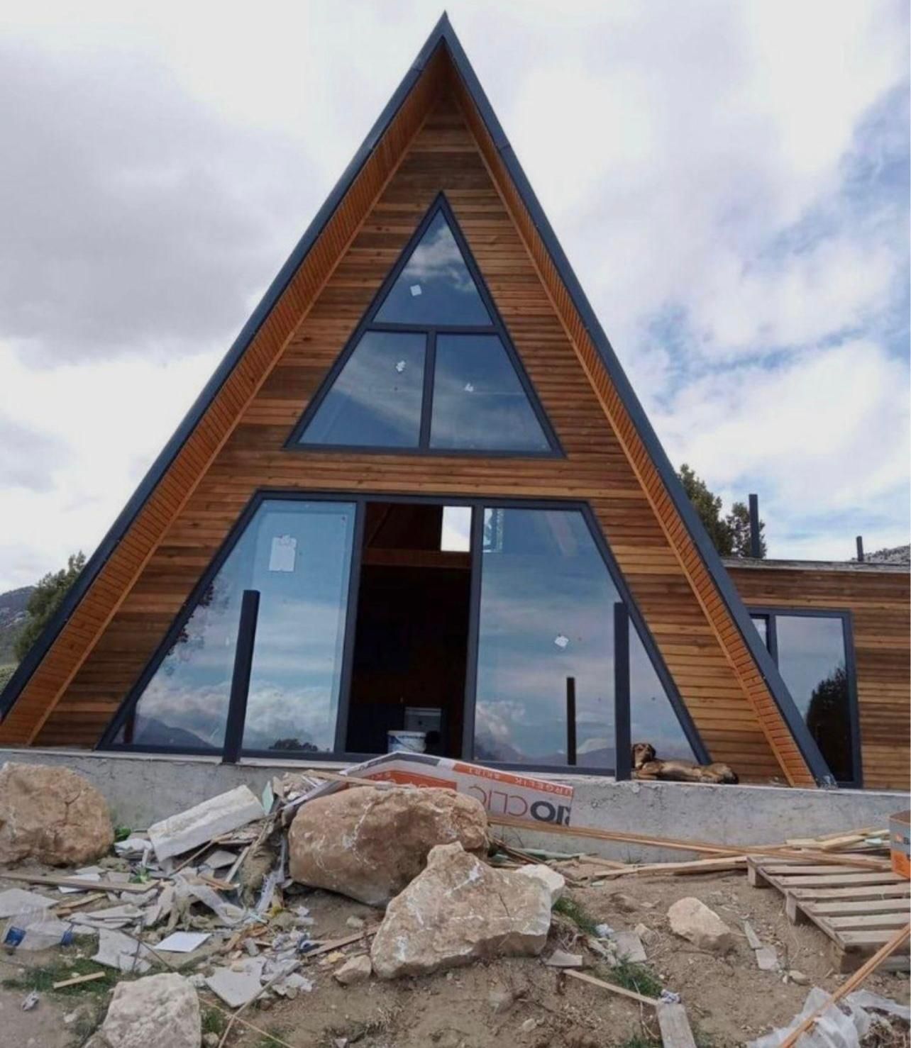 Cabane tip A din lemn