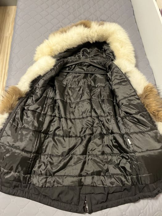 Дамска парка с естествен пух