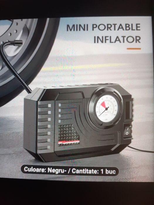 Vând un compresor de aer 12v pentru umflat anvelope auto  70 lei
