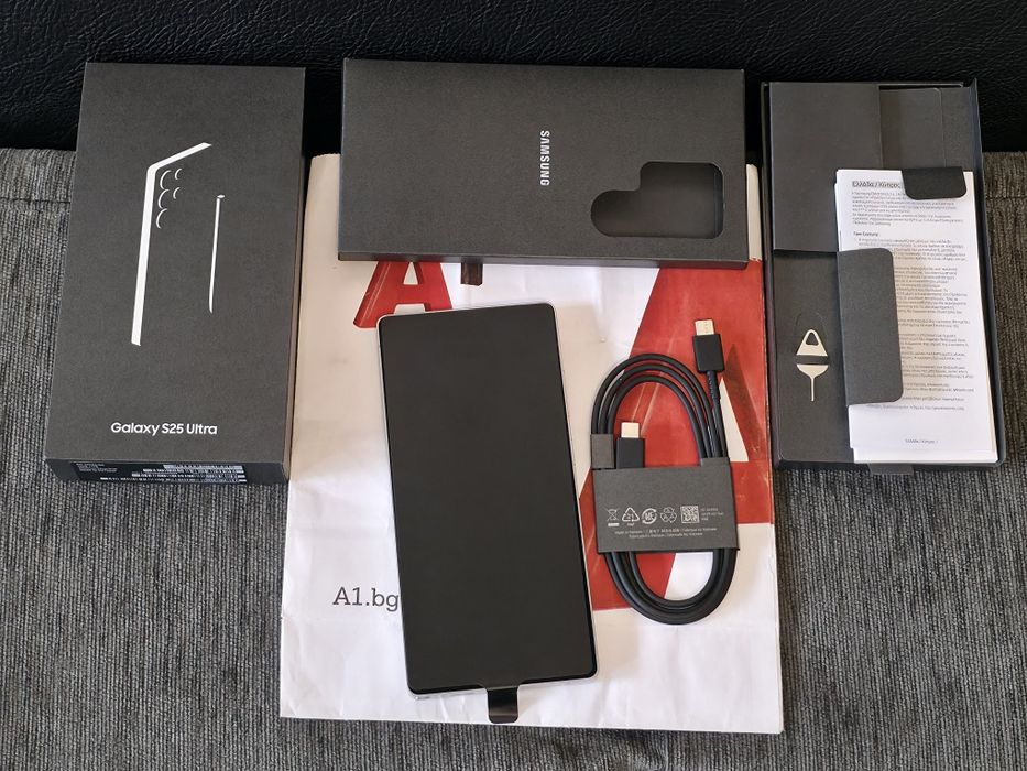 ***КАТО НОВ 1TB Samsung S25 Ultra Гаранция от A1 до 2027 SilberBlue