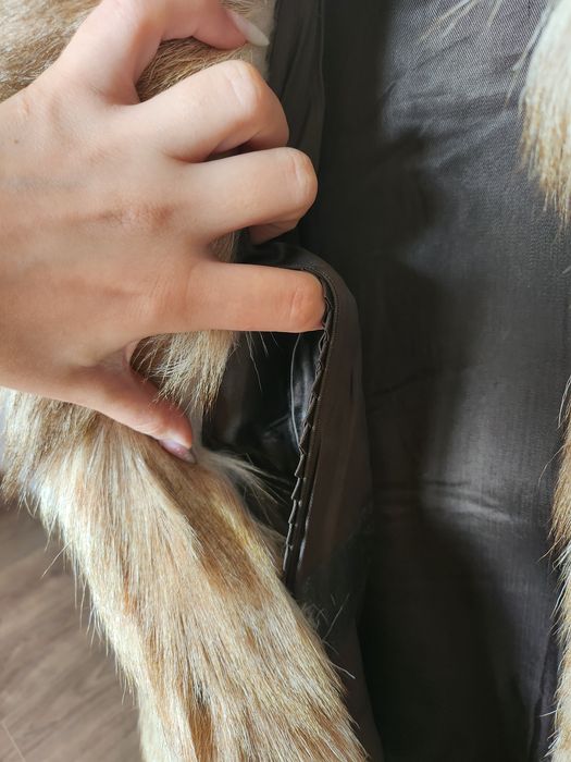 Haina vintage din blana naturala vulpe