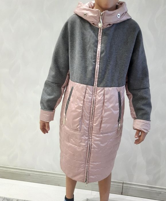 Пальто , джинсовая, безрукавка