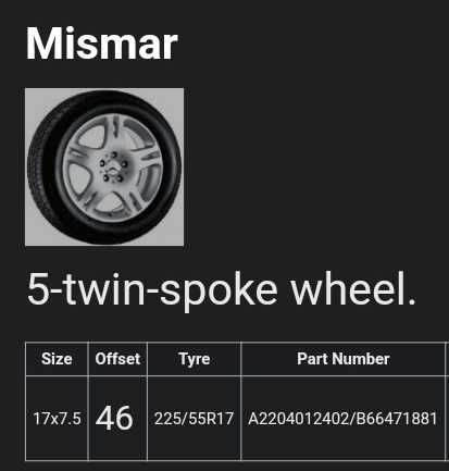 Джанти Mismar Mercedes S-class W220 17" мерцедес